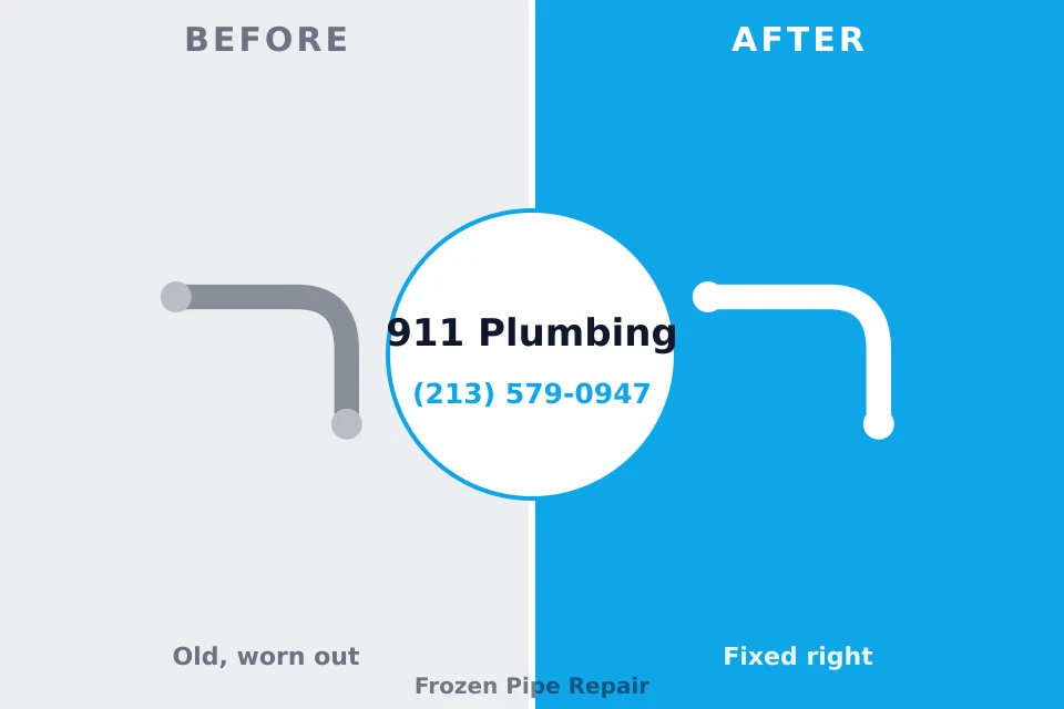 Before and after: plumbing repair Geronimo, OK
